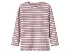 Name It elderberry/bright white stribet bluse